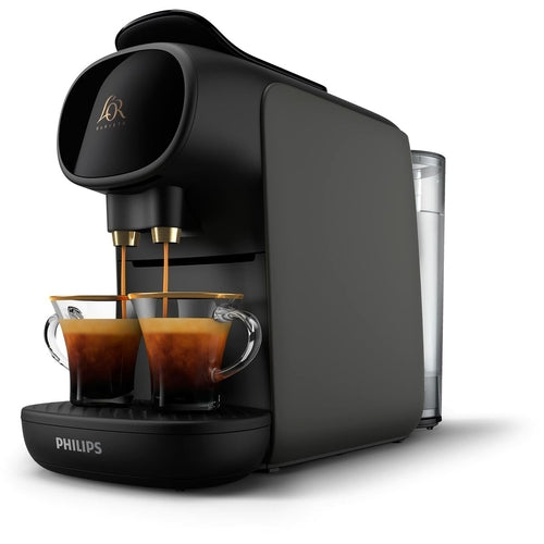 Coffee-maker Philips LM901220 Black 800 ml preparando café en tazas transparentes.