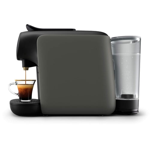 Coffee-maker Philips LM901220 Black 800 ml con café preparado y jarra de agua.