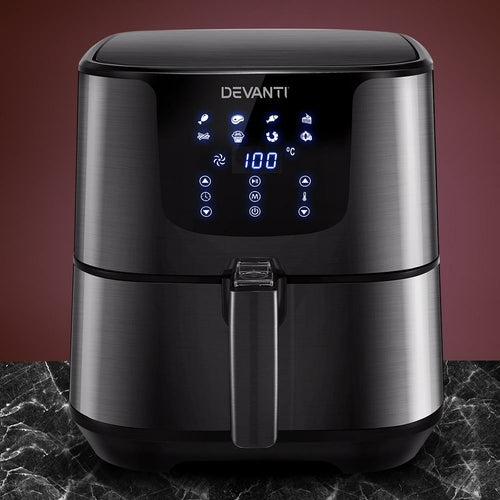 Devanti Air Fryer 7L LCD Fryers Oven Kitchen Airfryer  Healthy Cooker