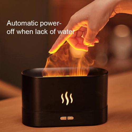 Aroma Diffuser Air Humidifier Flame Lamp Difusor con apagado automático al faltar agua.