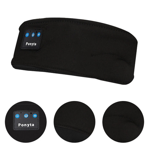 Bluetooth Sports Headband Elastic Eye Mask Sleeping Headphones for Men