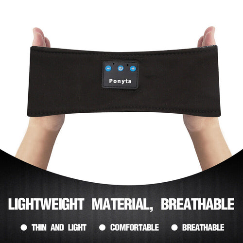 Bluetooth Sports Headband Elastic Eye Mask Sleeping Headphones for Men